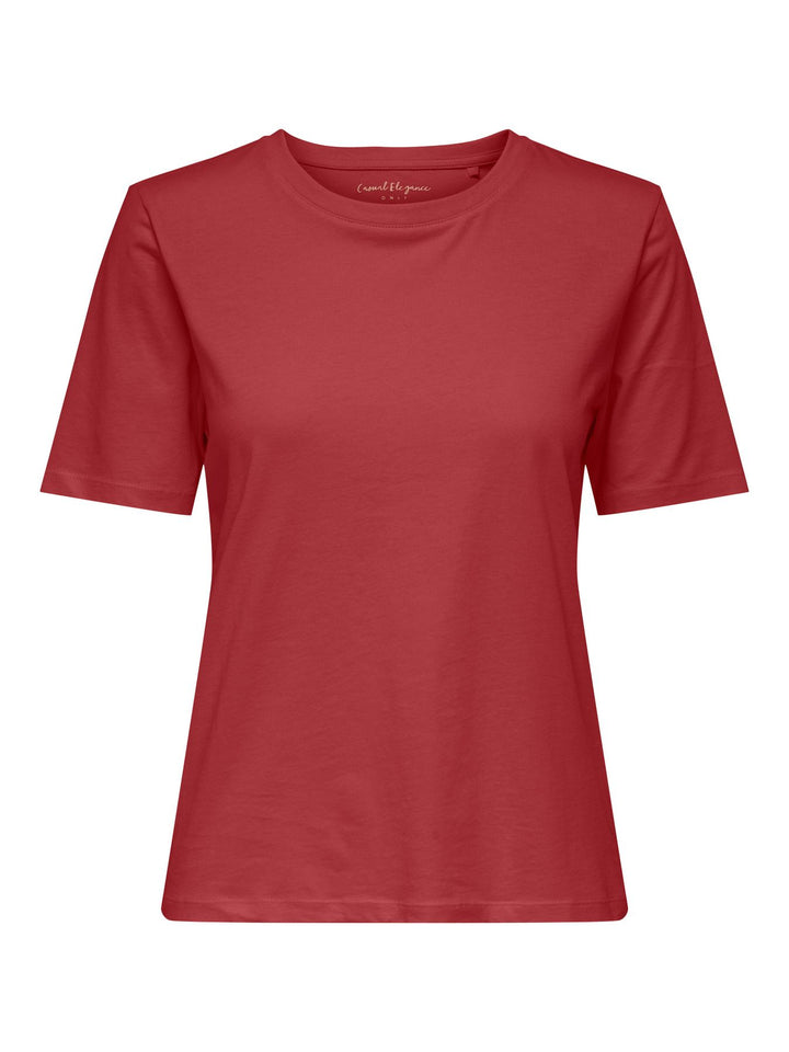 ONLHAPPY S/S O-NECK TEE CS PR JRS Brick Red