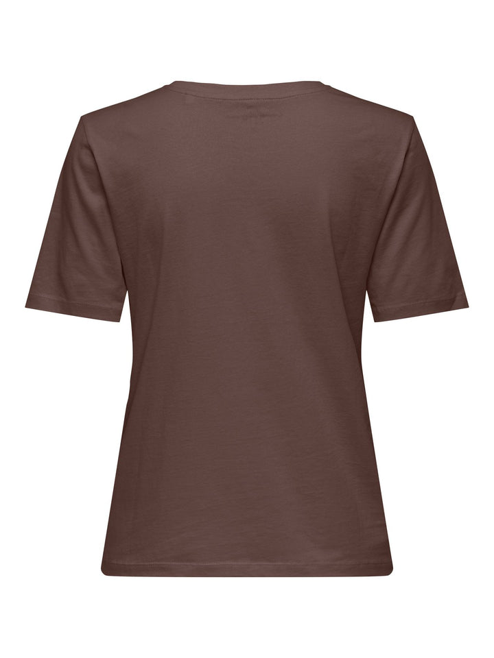 ONLHAPPY S/S O-NECK TEE CS PR JRS Chocolate Martini