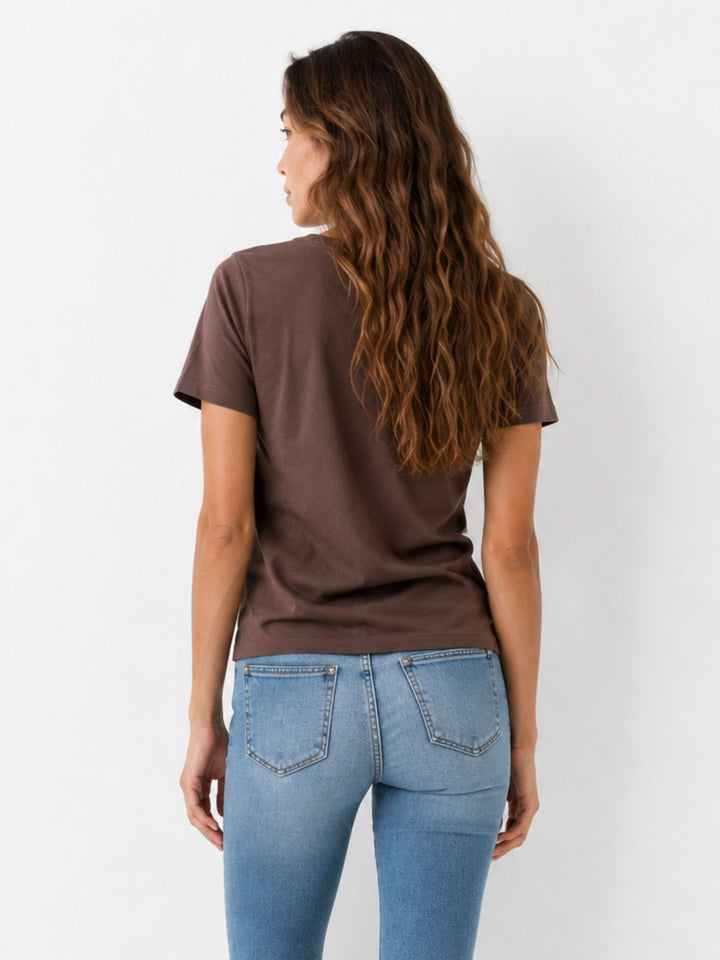 ONLHAPPY S/S O-NECK TEE CS PR JRS Chocolate Martini