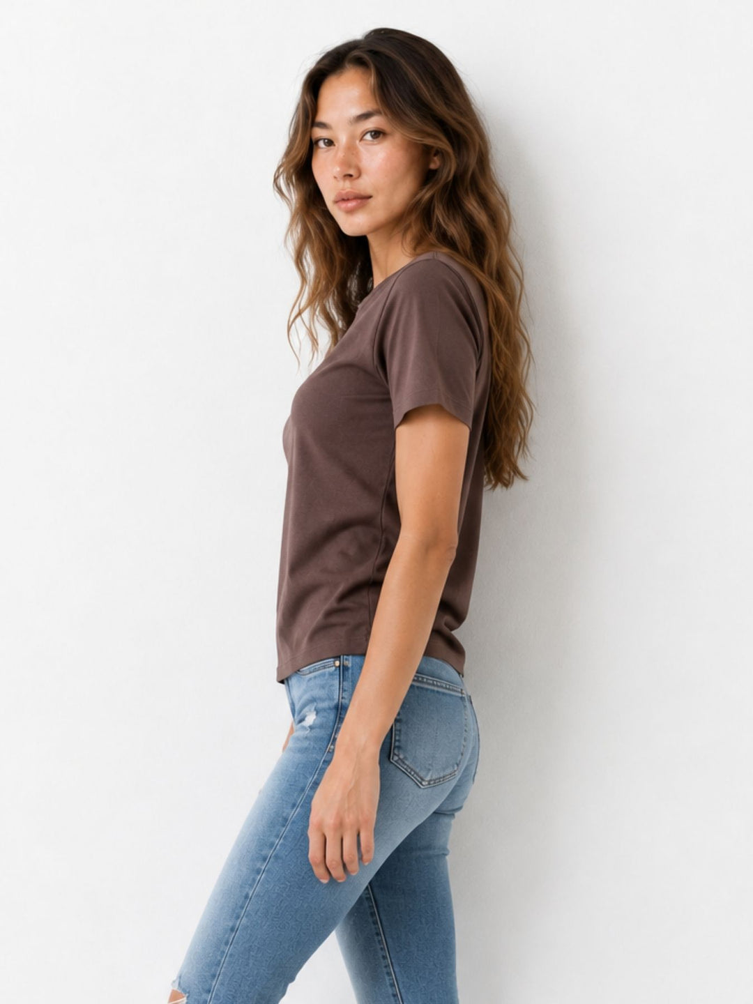ONLHAPPY S/S O-NECK TEE CS PR JRS Chocolate Martini
