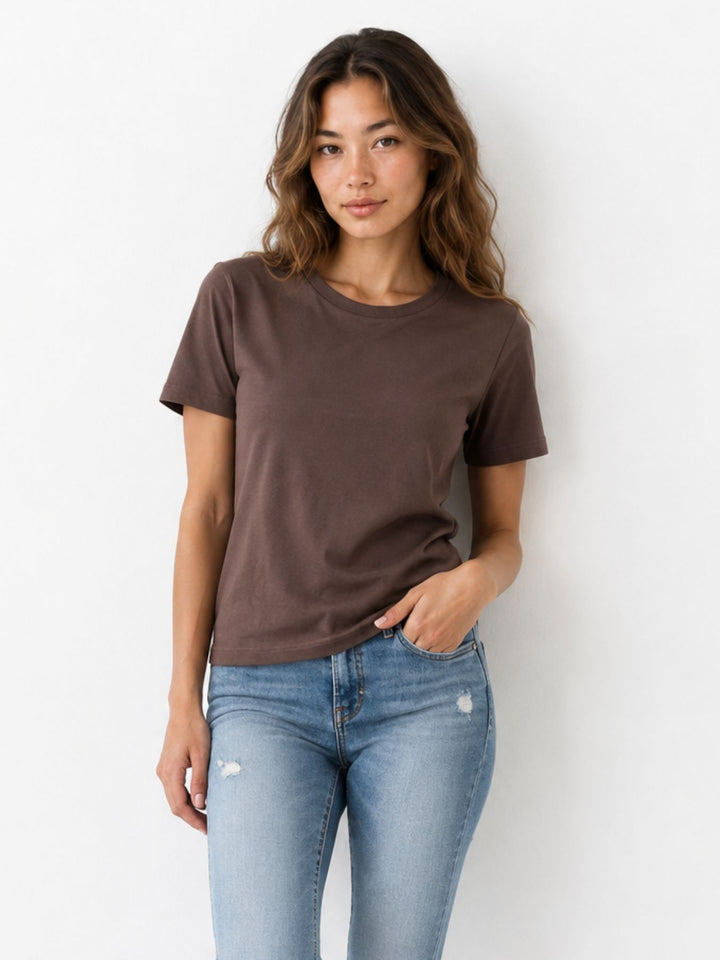 ONLHAPPY S/S O-NECK TEE CS PR JRS Chocolate Martini