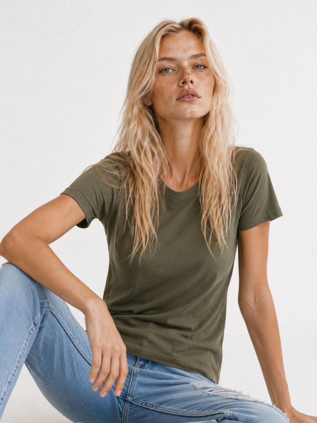 ONLHAPPY S/S O-NECK TEE CS PR JRS Smokey Olive