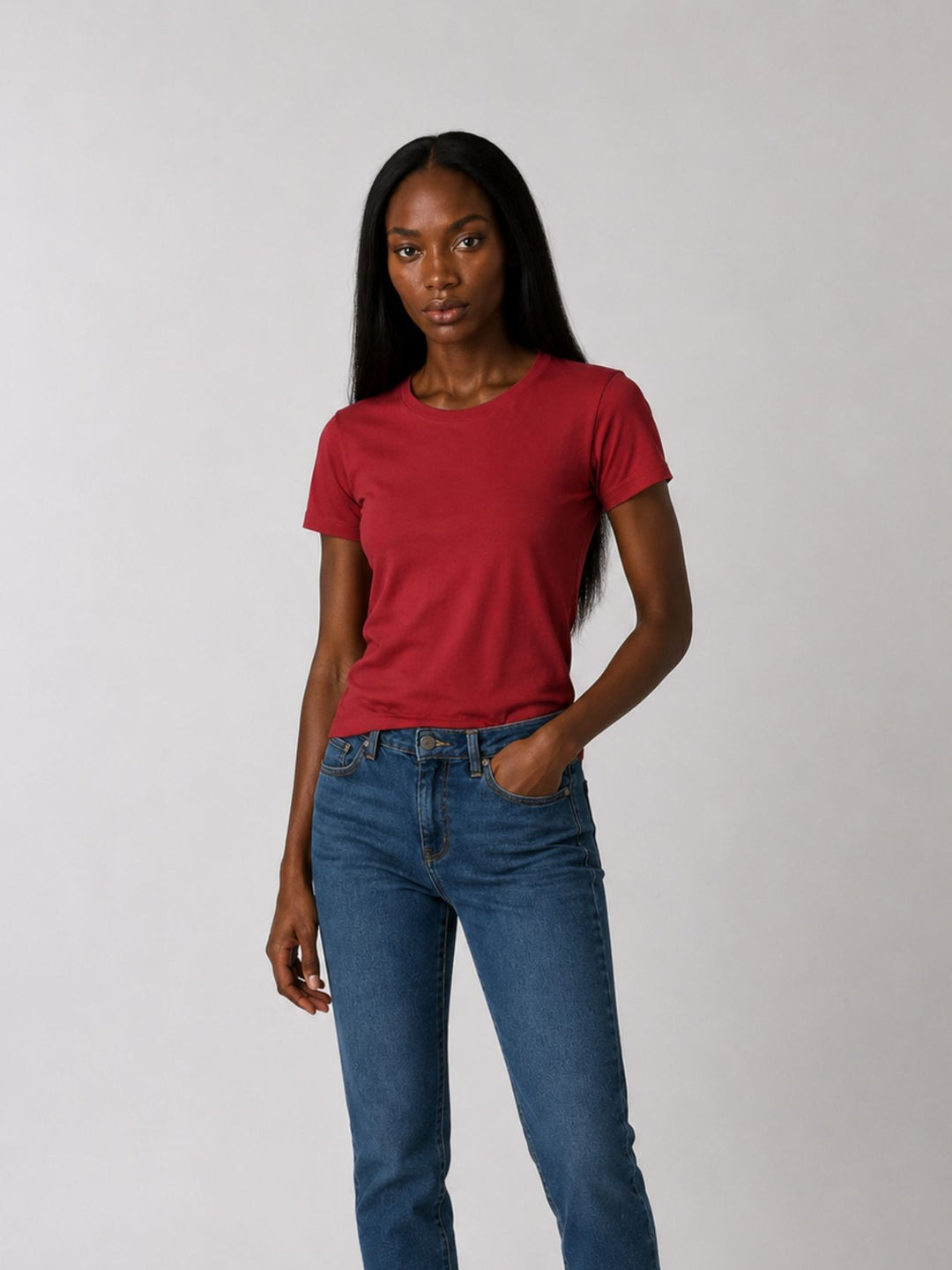 ONLHAPPY S/S O-NECK TEE CS PR JRS Brick Red