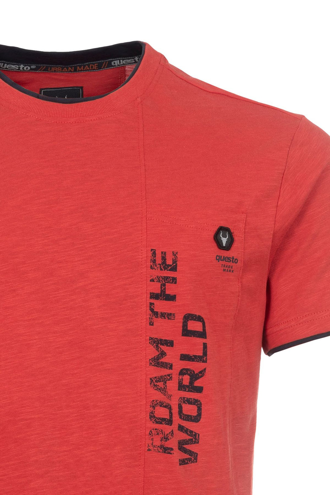 T-Shirt Herren vertikale Teilungsnaht Lettering-Print