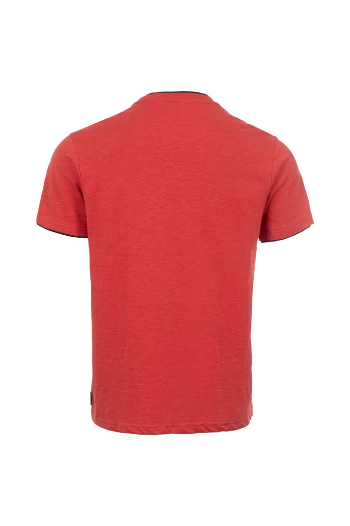 T-Shirt Herren vertikale Teilungsnaht Lettering-Print