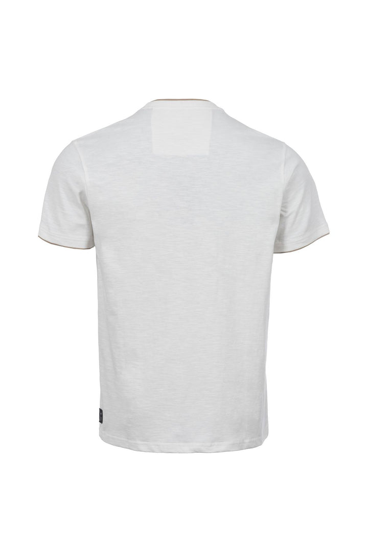 T-Shirt Herren vertikale Teilungsnaht Lettering-Print