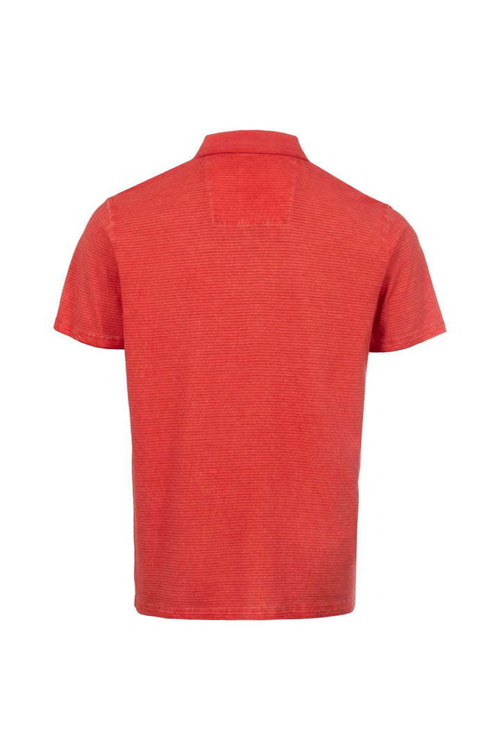 Poloshirt Herren dezente Streifen Brustprint
