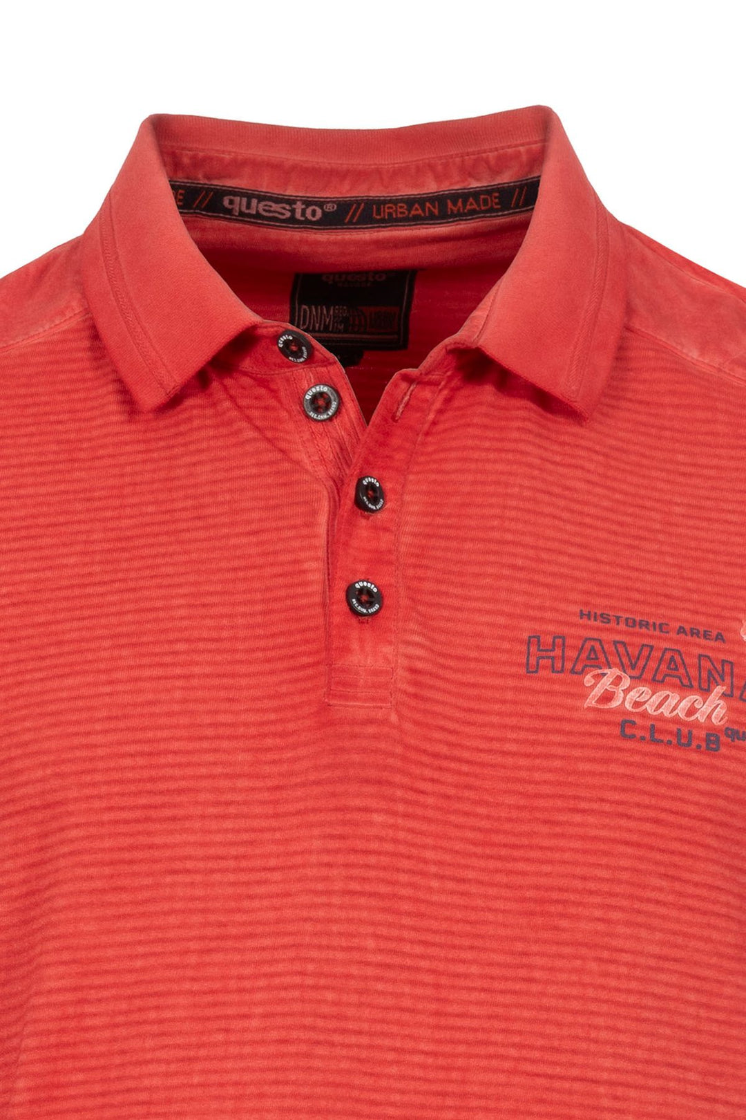 Poloshirt Herren dezente Streifen Brustprint
