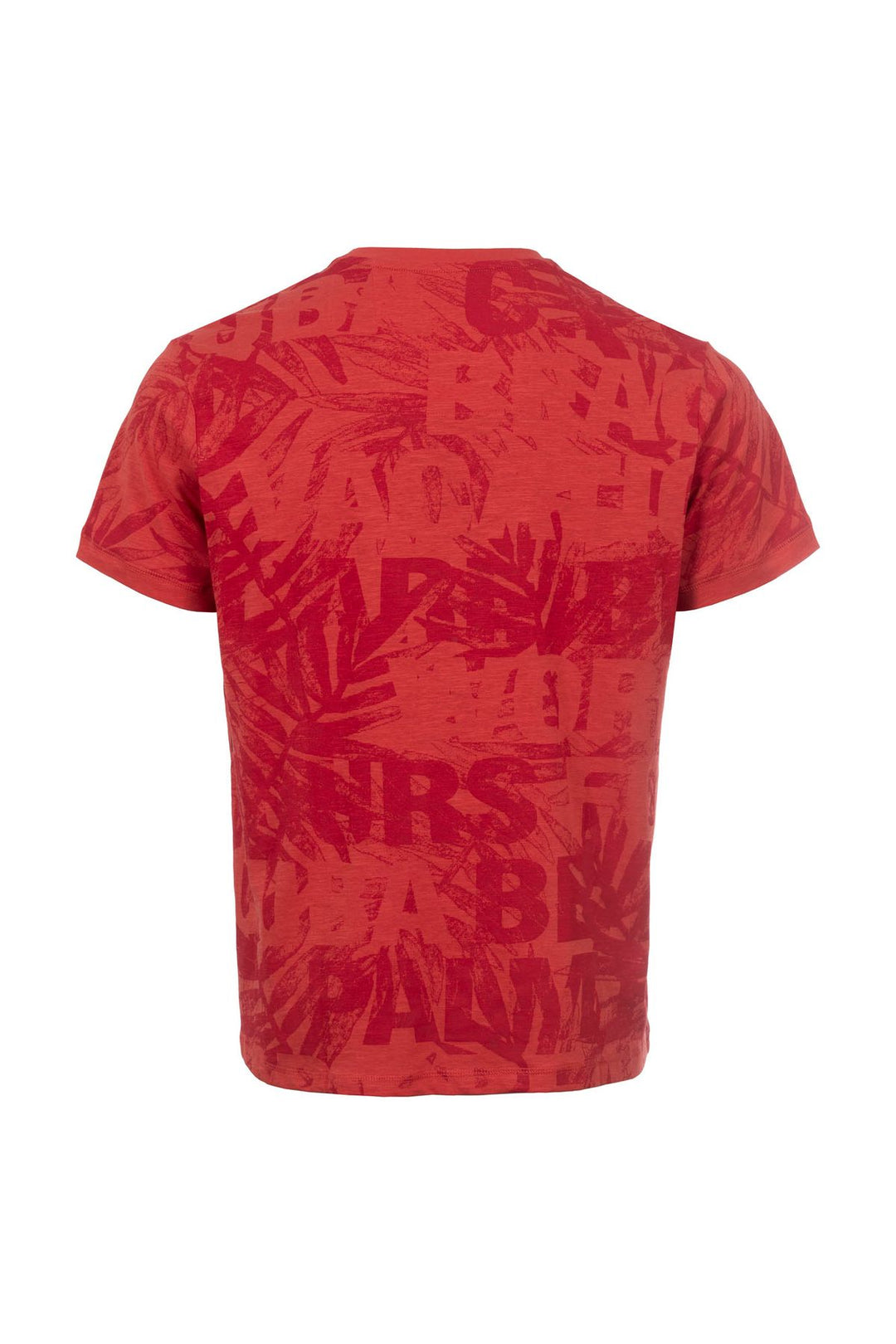 T-Shirt Herren tonaler Allover Print Palmen Blätter