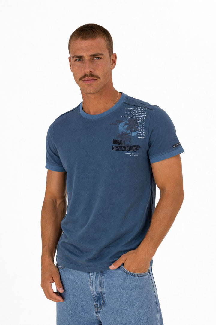 T-Shirt Herren Bruststickerei