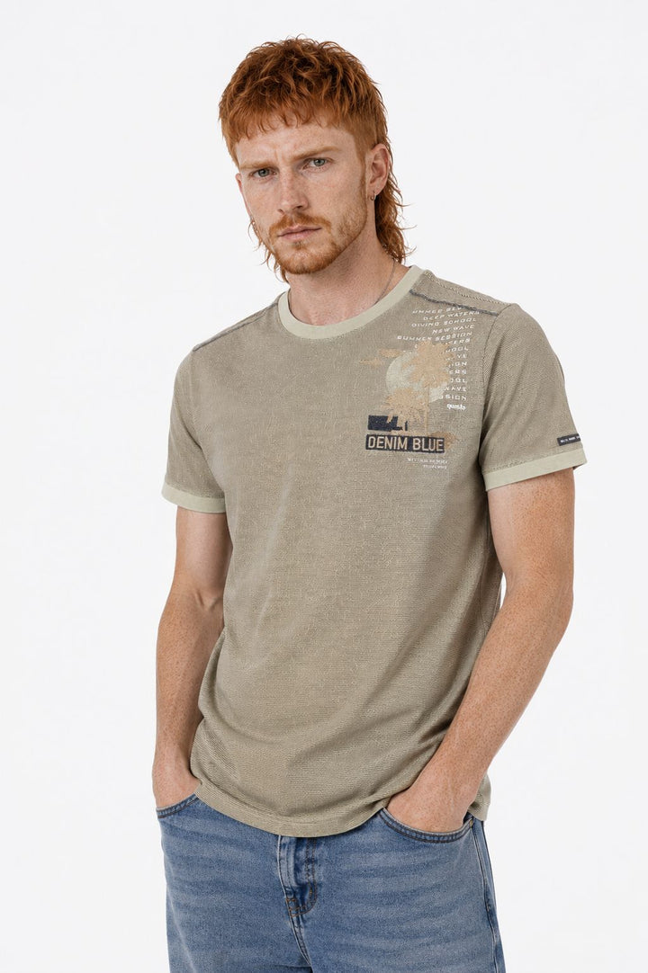 T-Shirt Herren Bruststickerei