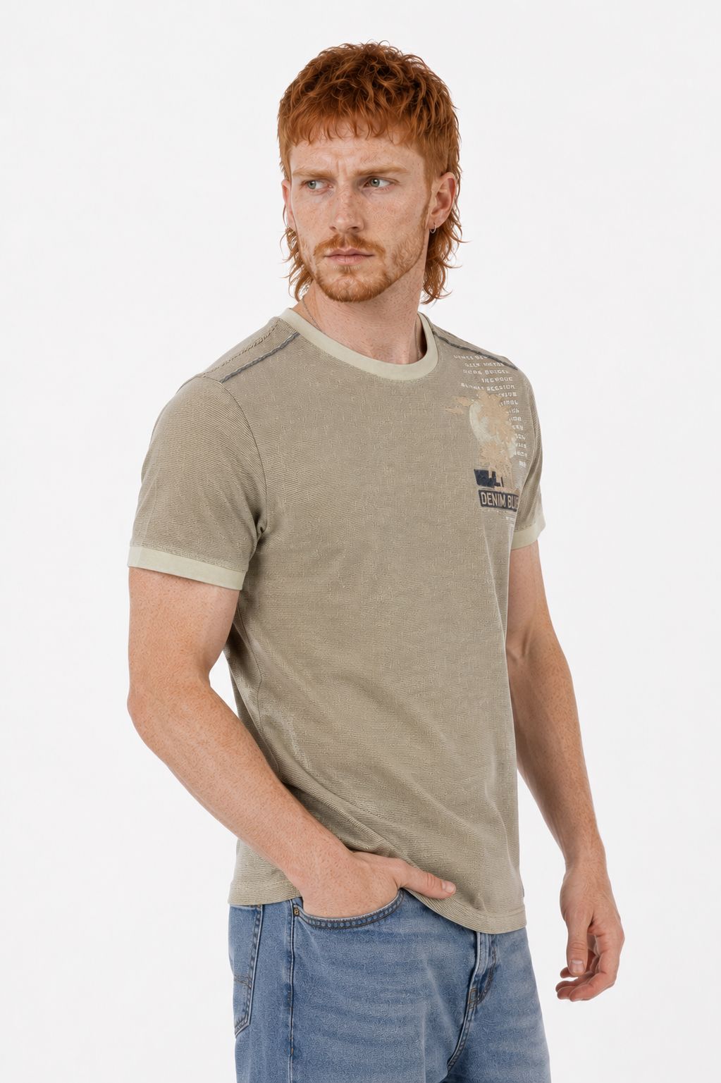 T-Shirt Herren Bruststickerei