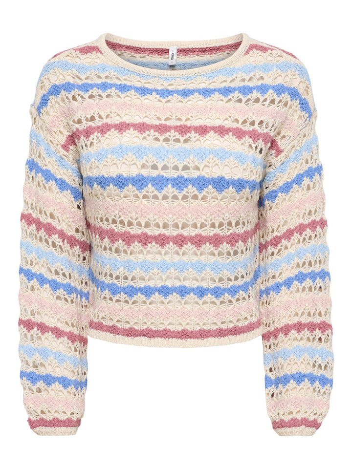 ONLGEENA LS O-NECK PATTERN LOOSE CC Birch/CALIFORNIA