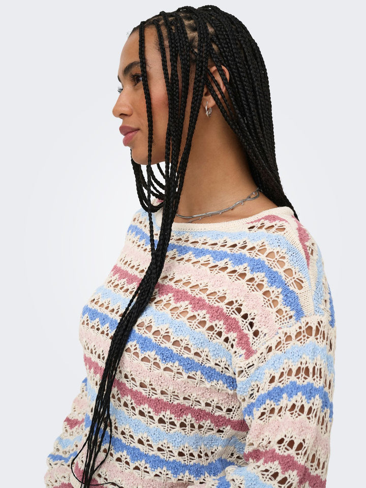 ONLGEENA LS O-NECK PATTERN LOOSE CC Birch/CALIFORNIA