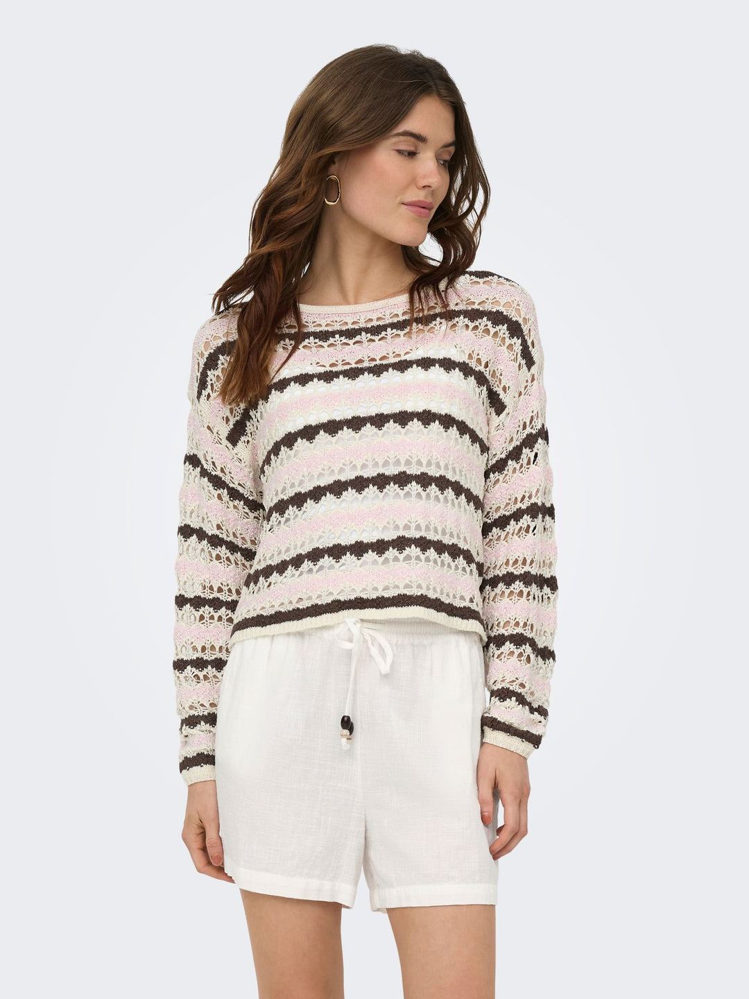 ONLGEENA LS O-NECK PATTERN LOOSE CC Birch/Scarab