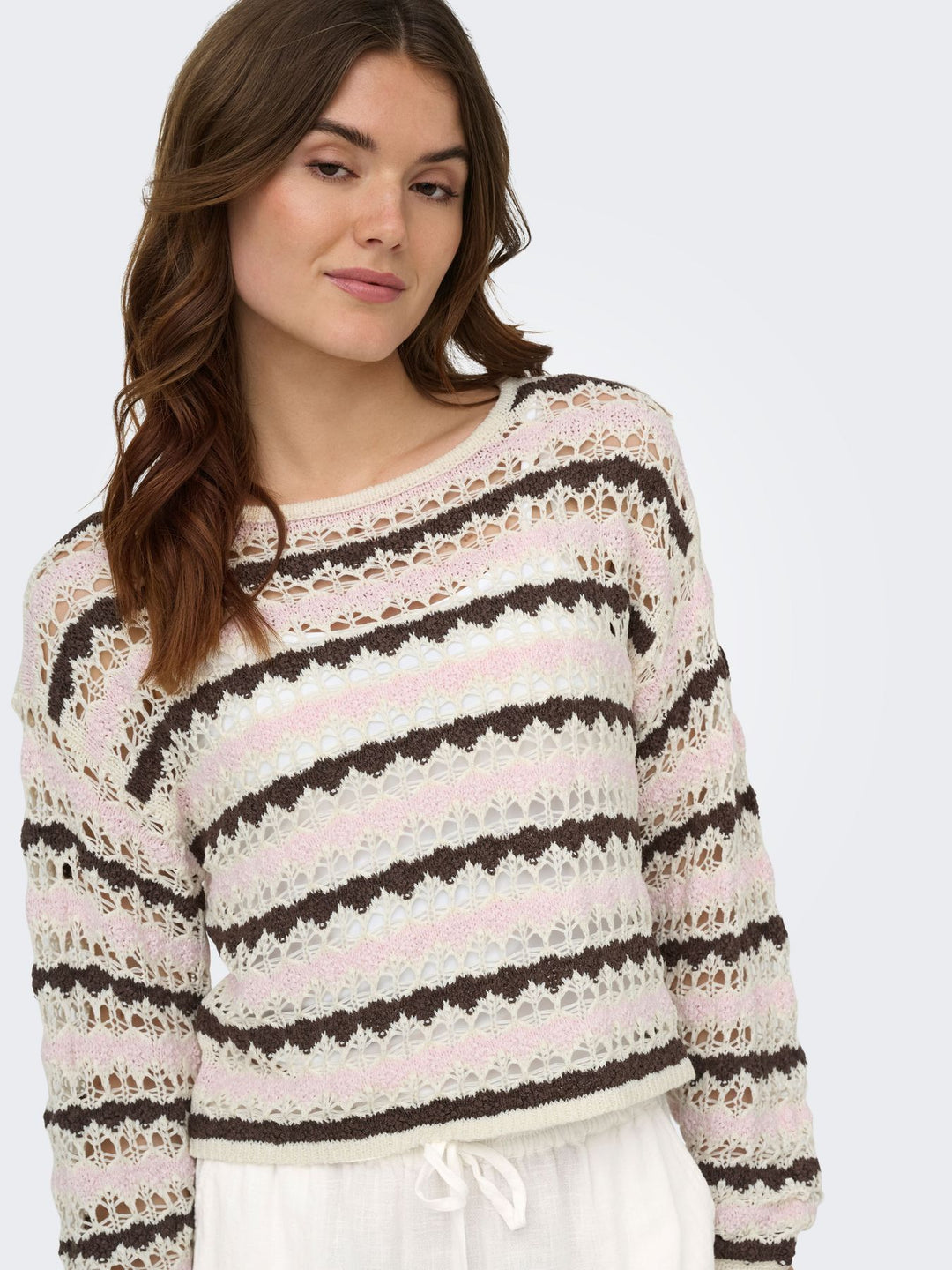 ONLGEENA LS O-NECK PATTERN LOOSE CC Birch/Scarab