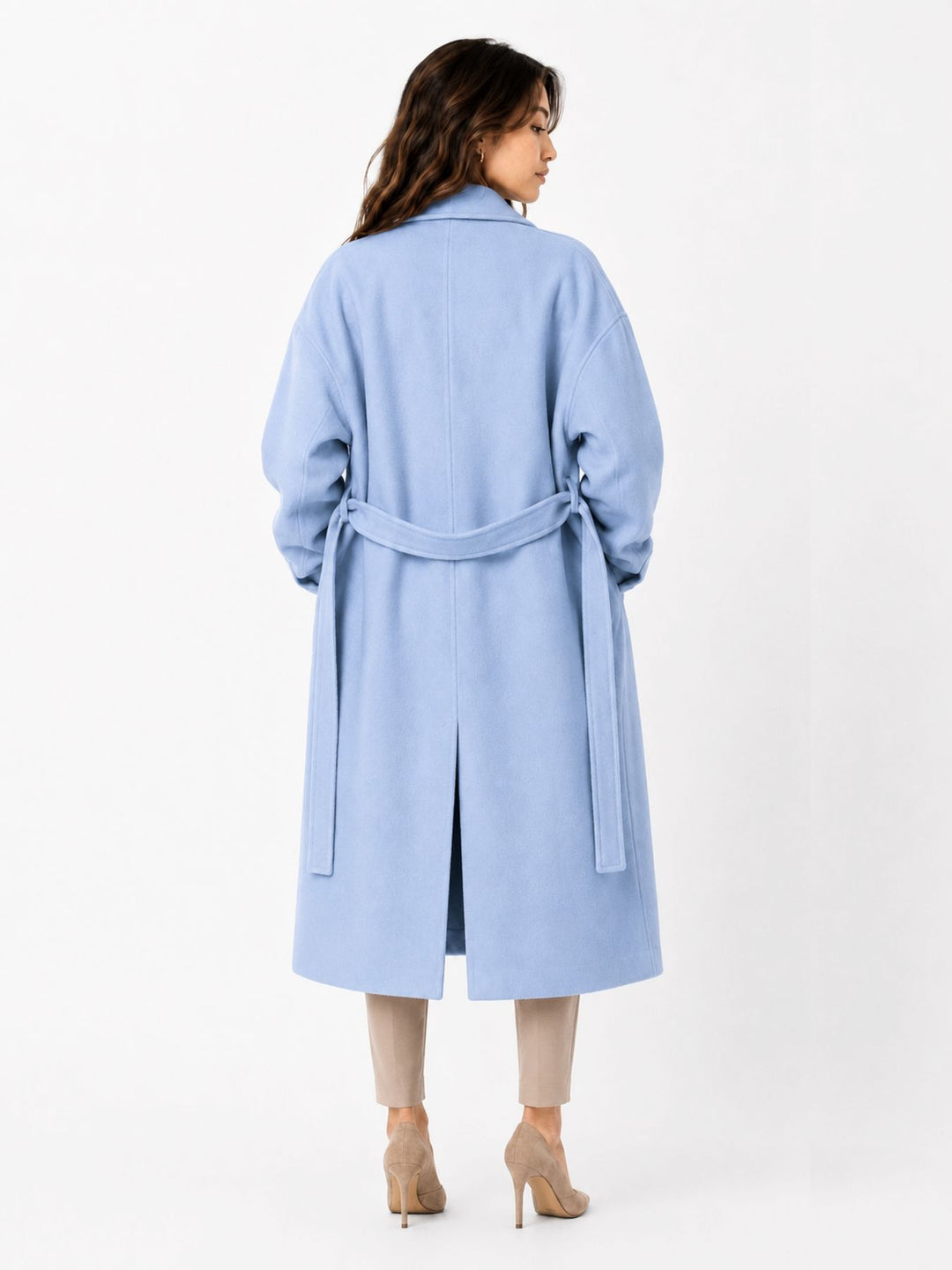 Elegance Kimono Coat – Luxus-Wollmantel mit Kamelhaar