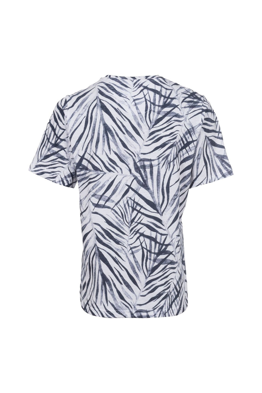 T-Shirt Damen Comfort-Sleeve Allover-Palmen-Print