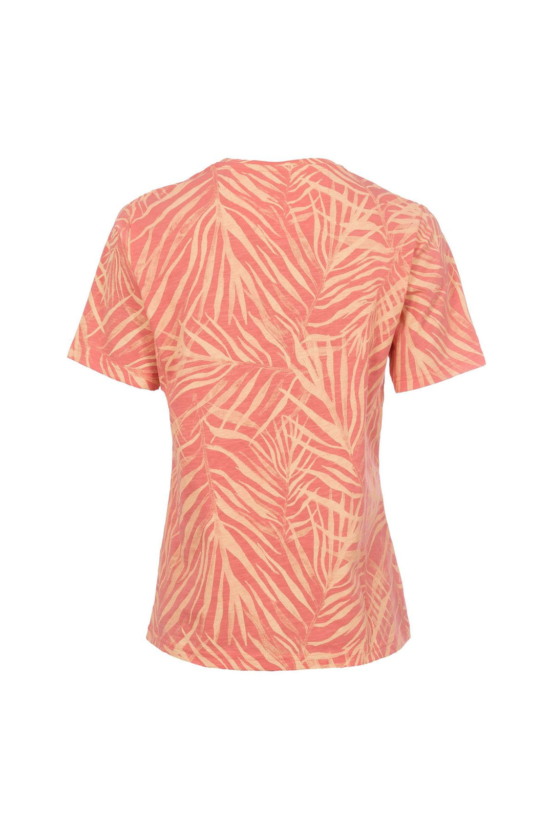 T-Shirt Damen Comfort-Sleeve Allover-Palmen-Print