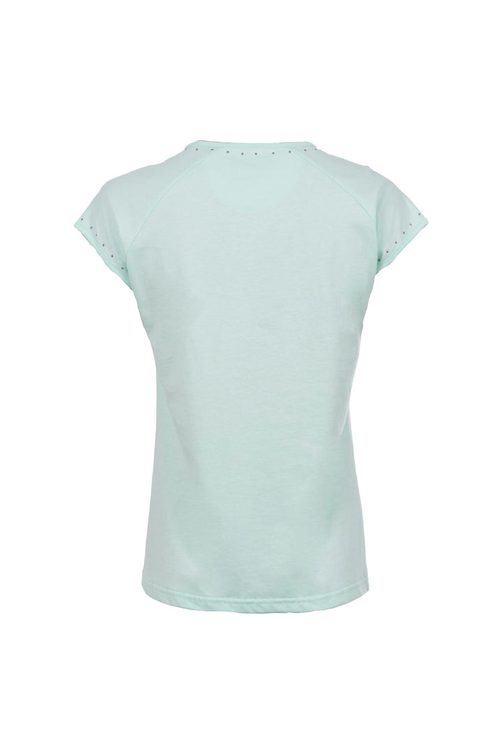 T-Shirt Damen Raglanärmel Stickerei Druck Strass