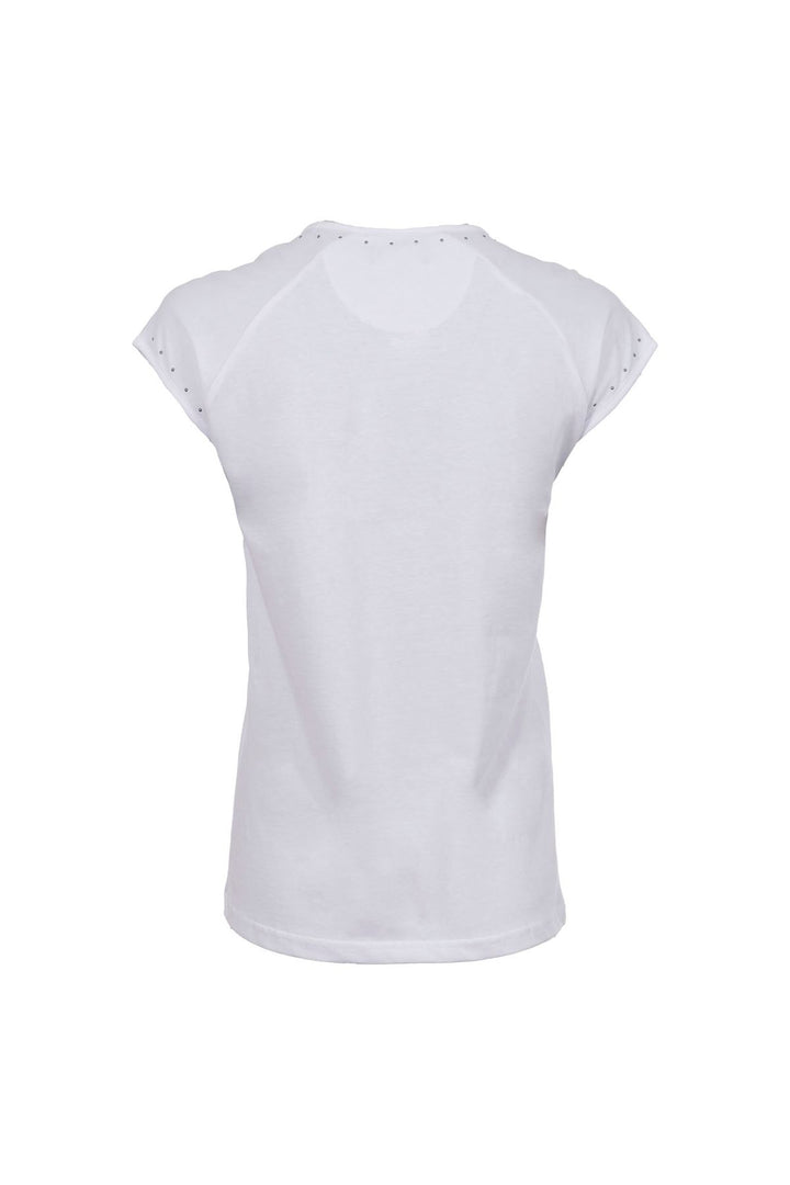 T-Shirt Damen Raglanärmel Stickerei Druck Strass