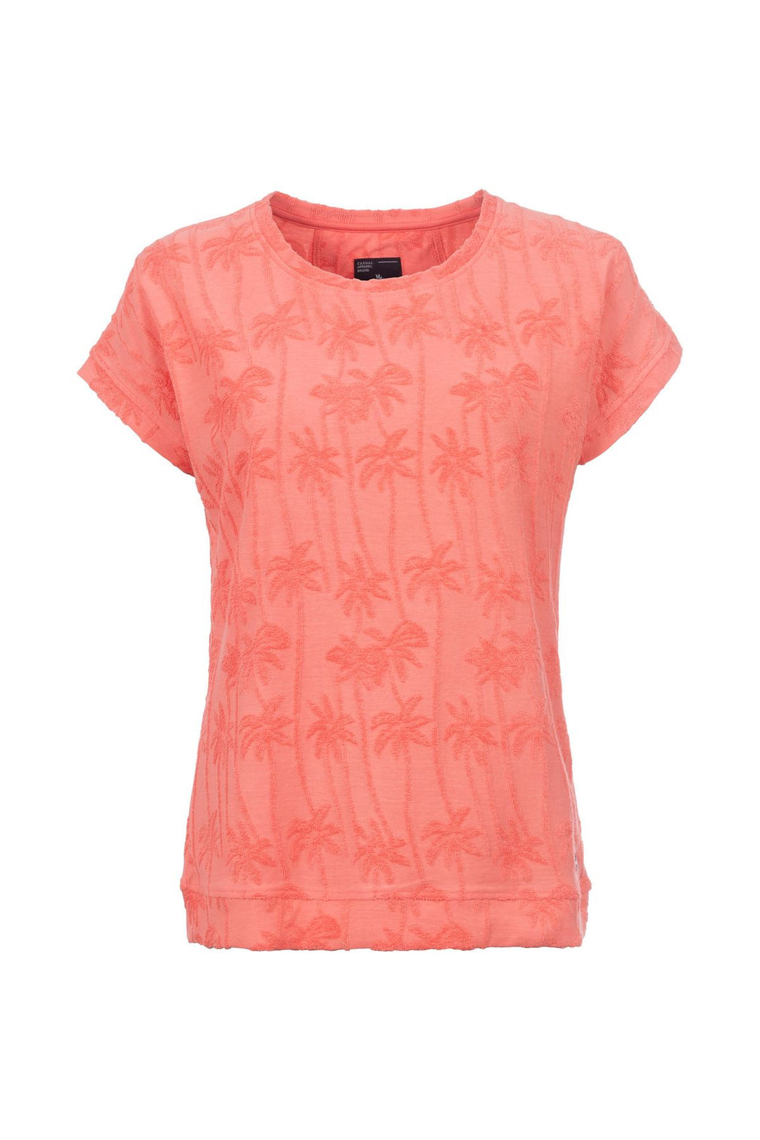 T-Shirt Damen Palmenmuster Strucktur