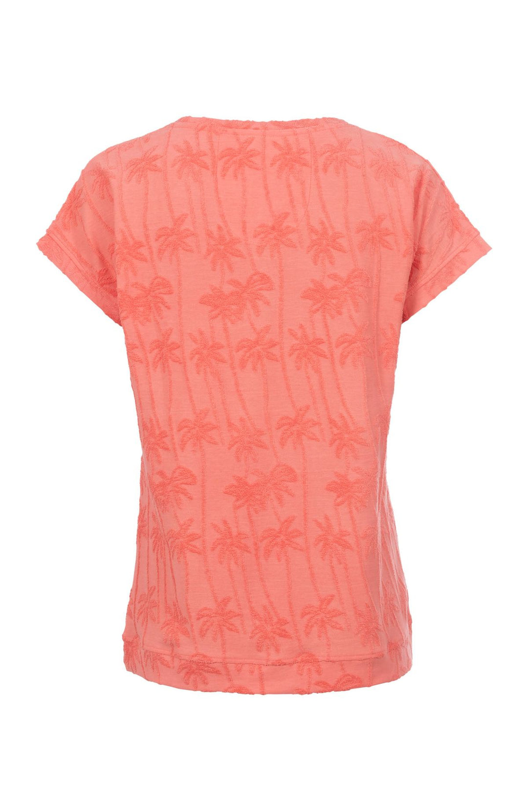 T-Shirt Damen Palmenmuster Strucktur