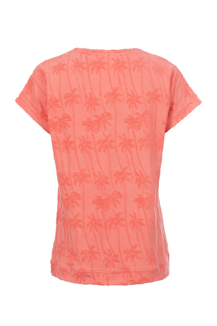 T-Shirt Damen Palmenmuster Strucktur