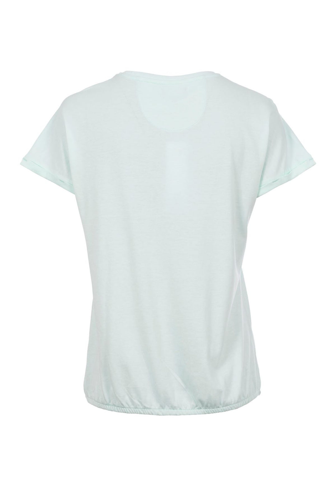 T-Shirt Damen Gummibund Frontdruck und Pailletten