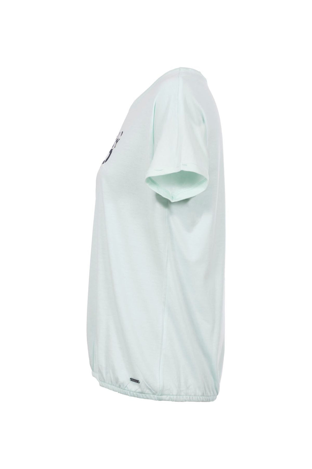 T-Shirt Damen Gummibund Frontdruck und Pailletten