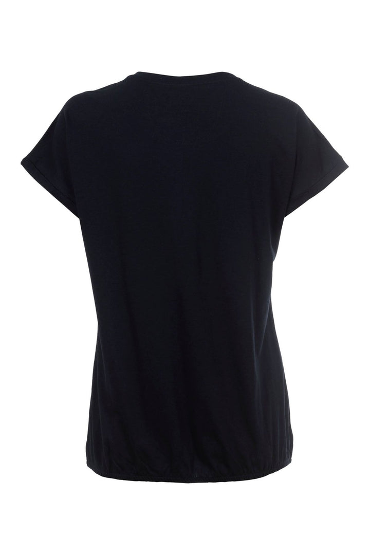 T-Shirt Damen Gummibund Frontdruck und Pailletten