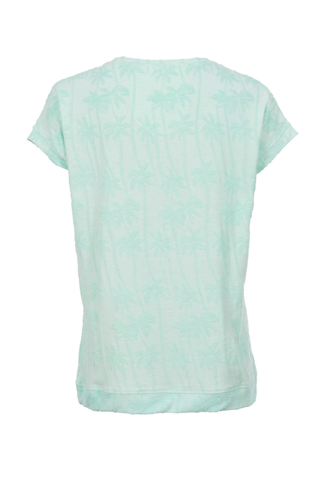 T-Shirt Damen Palmenmuster Strucktur