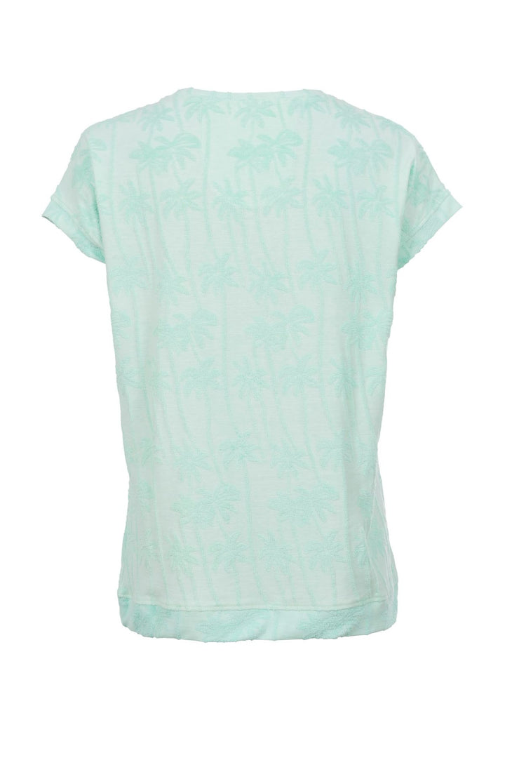 T-Shirt Damen Palmenmuster Strucktur