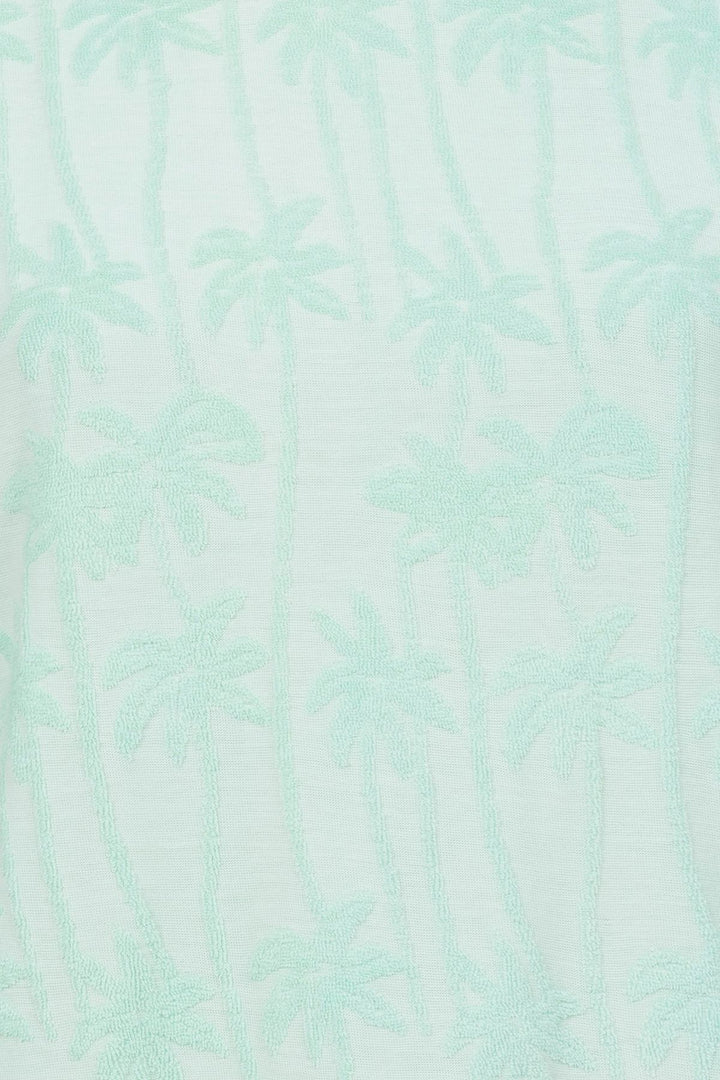 T-Shirt Damen Palmenmuster Strucktur