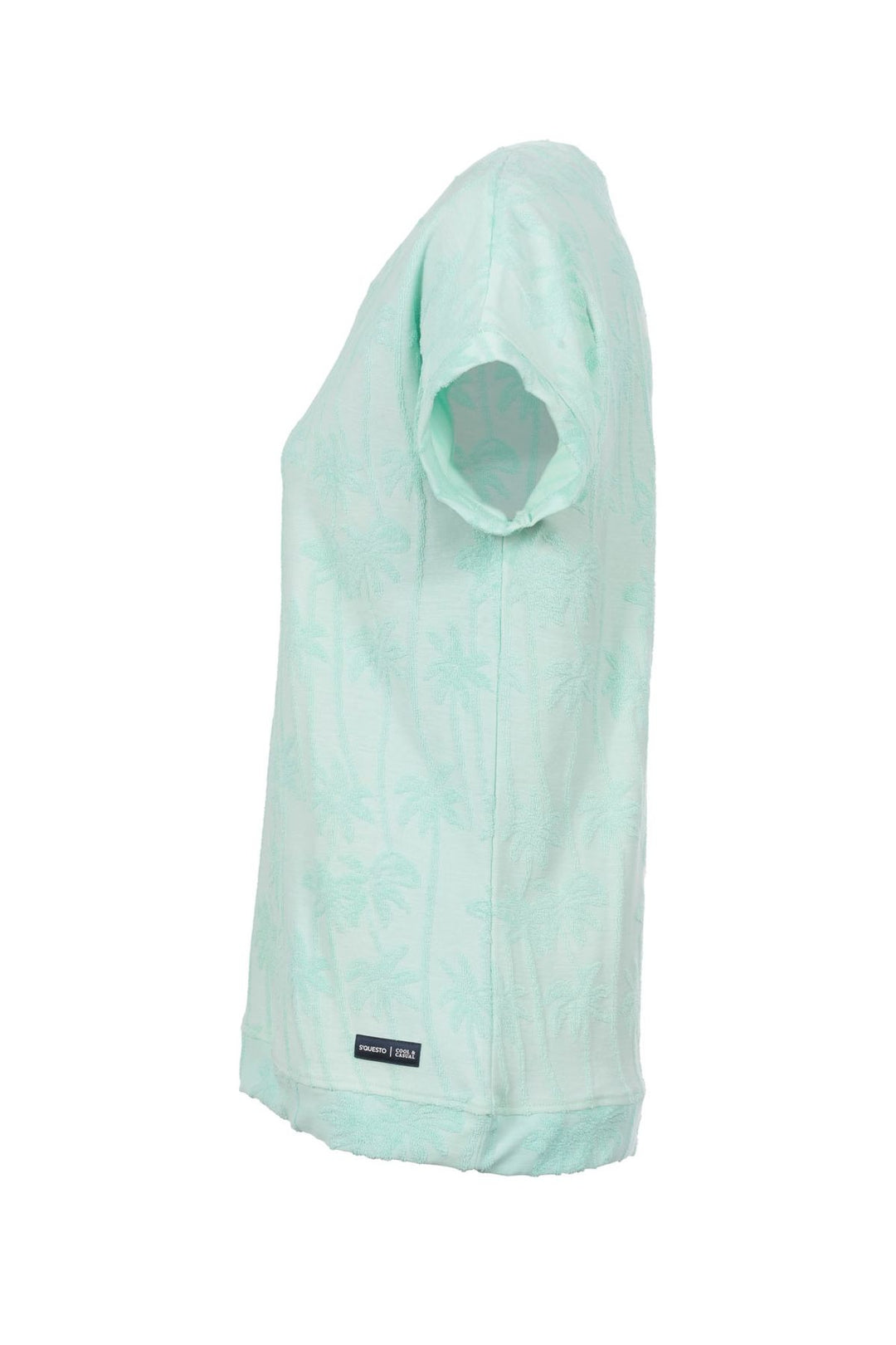 T-Shirt Damen Palmenmuster Strucktur