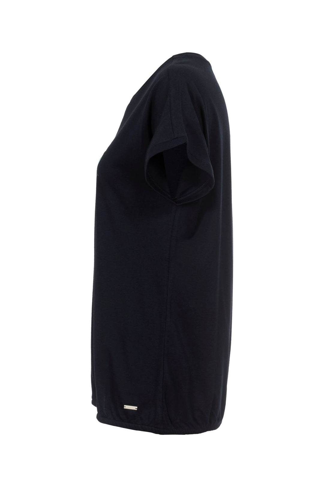 T-Shirt Damen Gummibund Frontdruck und Pailletten