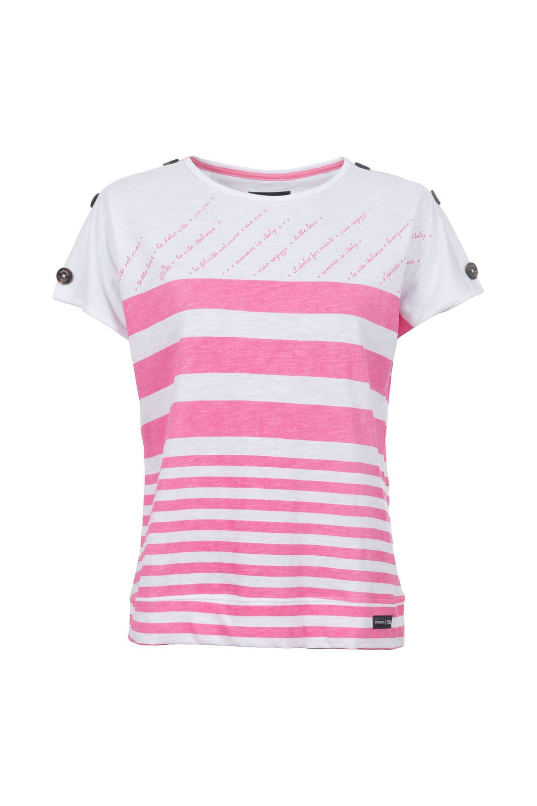 T-Shirt Damen maritimer Look Lettering-Elemente
