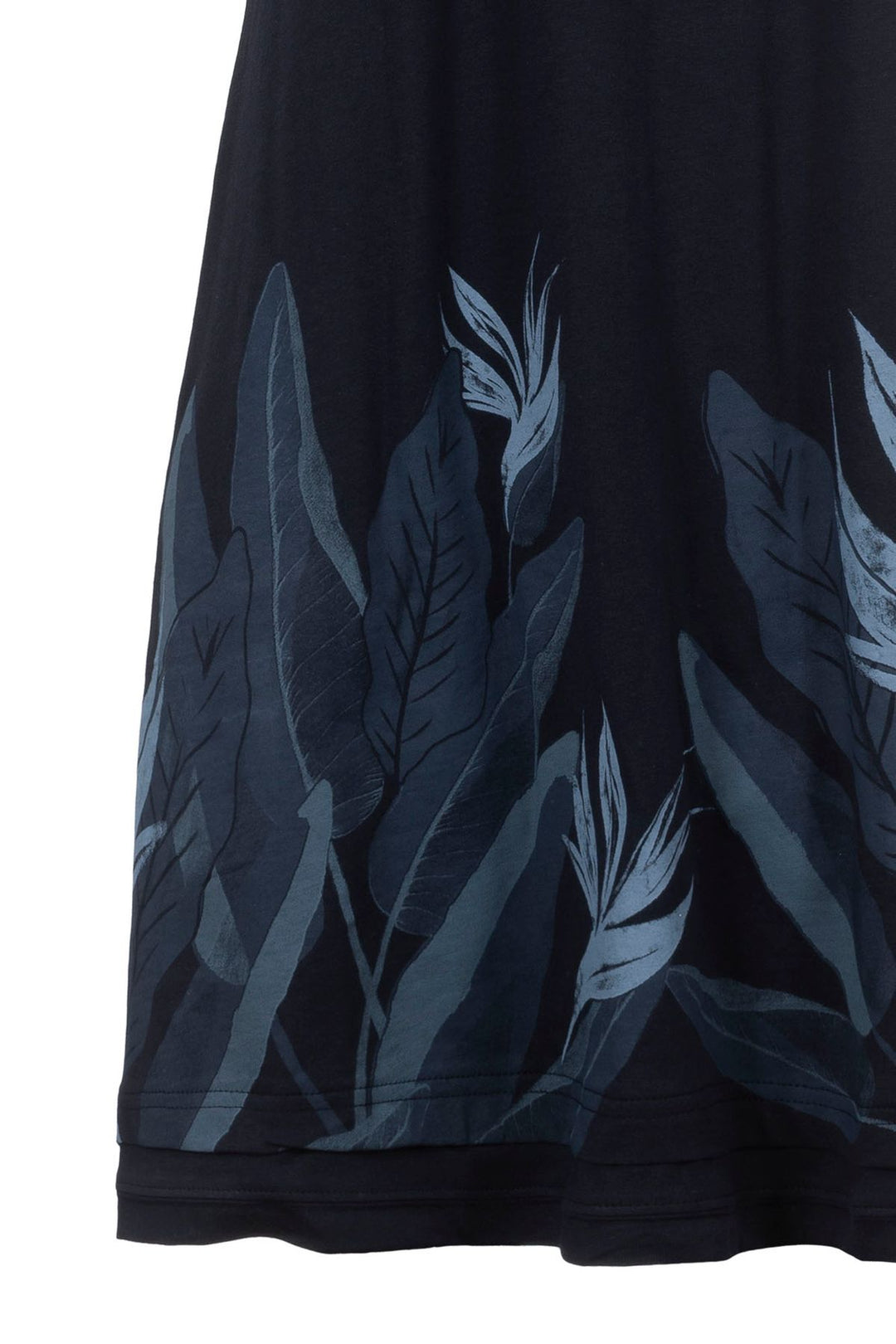 Kleid Damen kurz Blätterprint