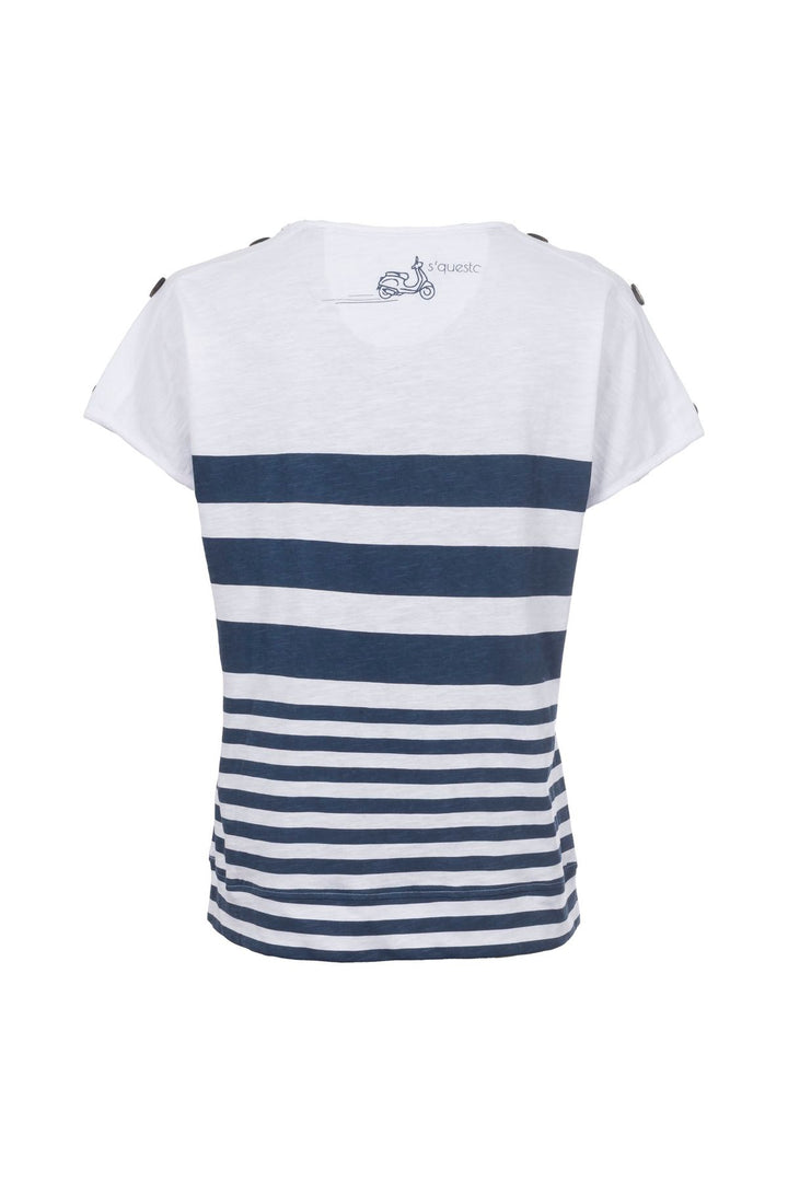 T-Shirt Damen maritimer Look Lettering-Elemente