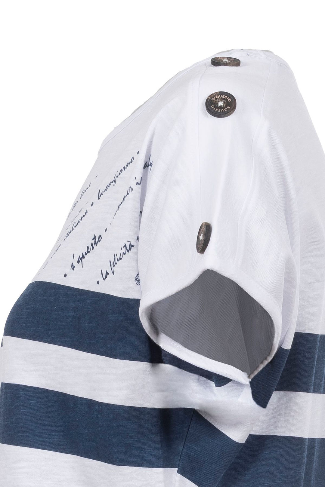 T-Shirt Damen maritimer Look Lettering-Elemente