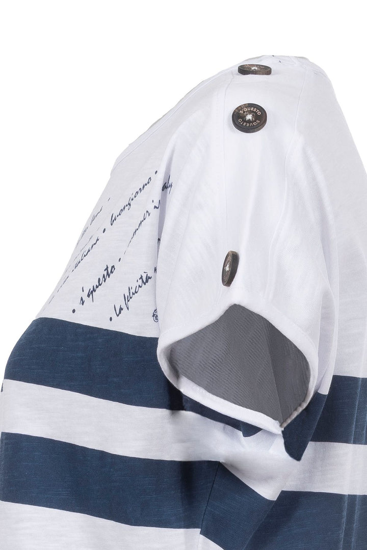 T-Shirt Damen maritimer Look Lettering-Elemente