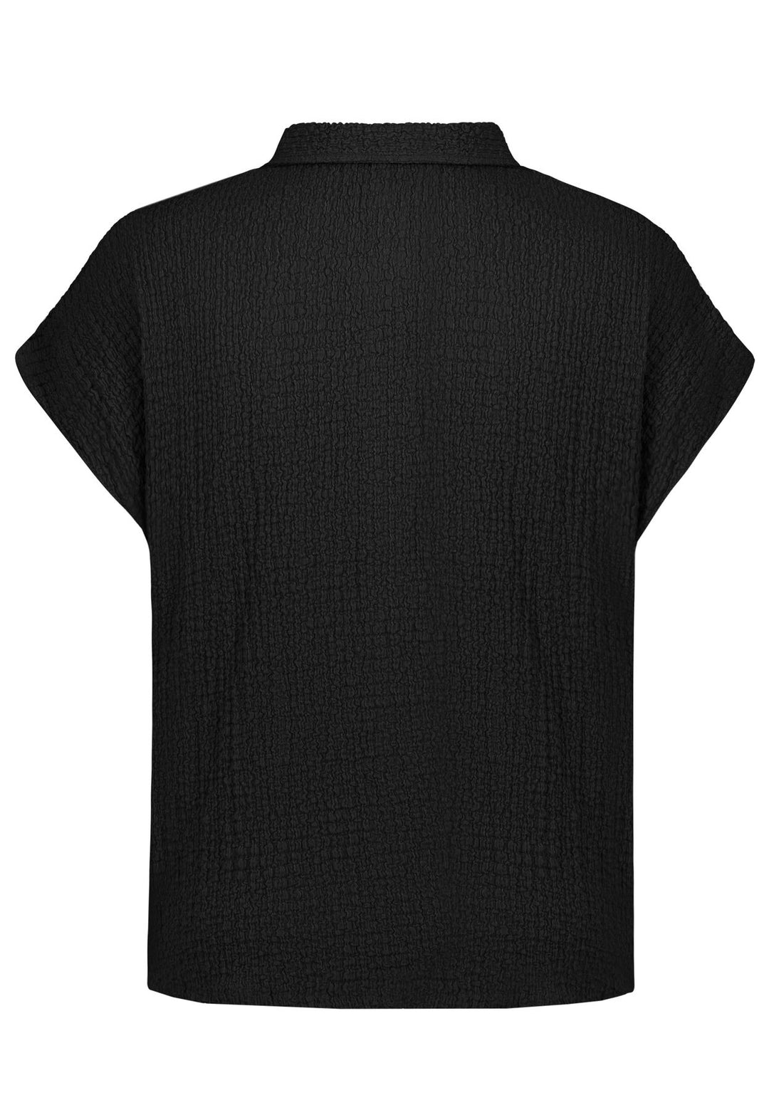 Bluse Damen Crinkle Knopfleiste