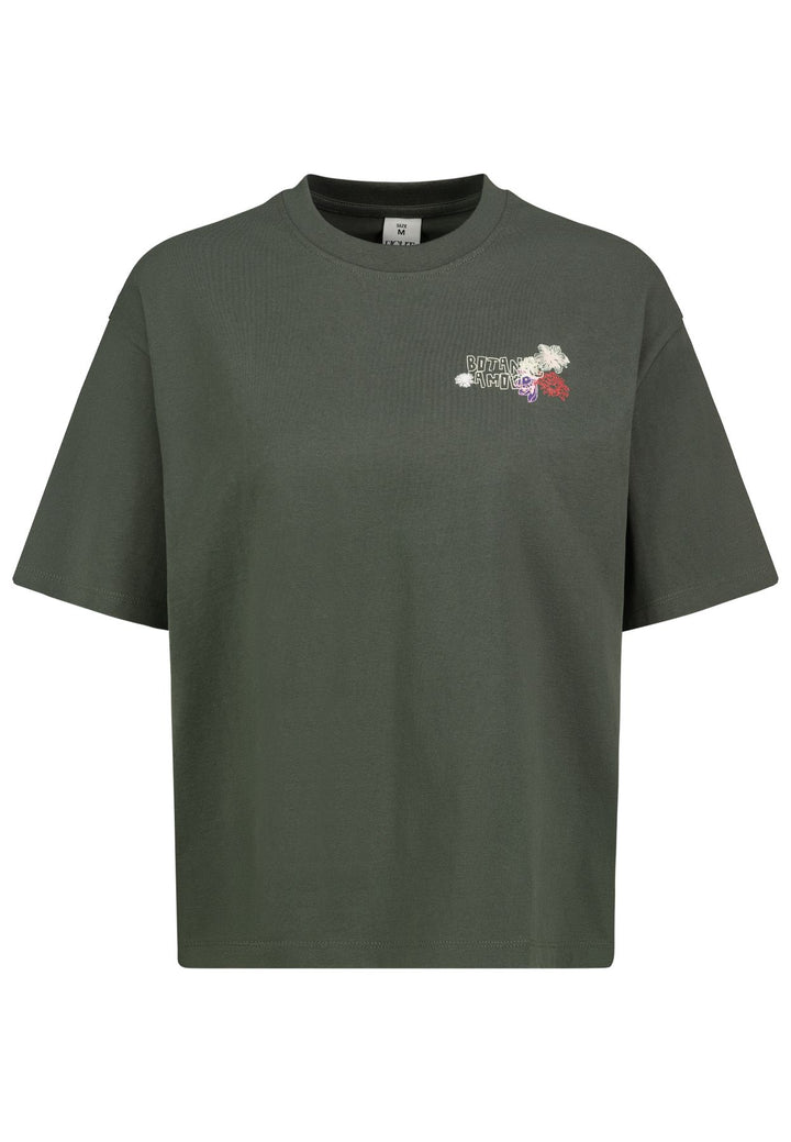 T-Shirt Damen kleiner Brustprint großer Rückenprint