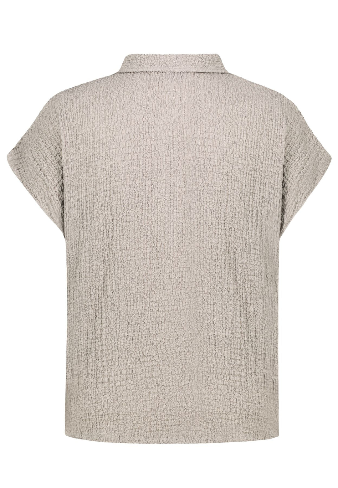 Bluse Damen Crinkle Knopfleiste
