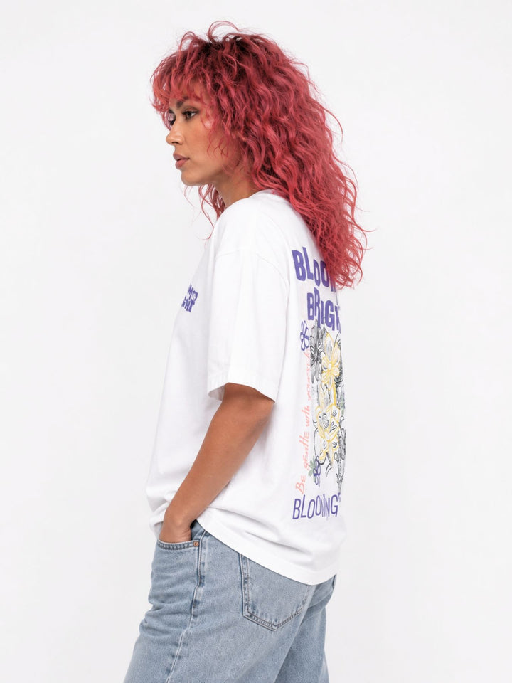 T-Shirt Damen kleiner Brustprint großer Rückenprint