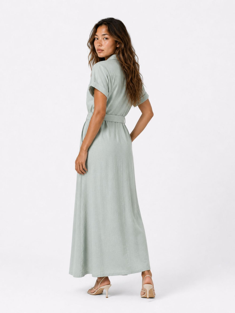 ONLSIESTA SS LIN BL SHIRT DRESS PNT Abyss