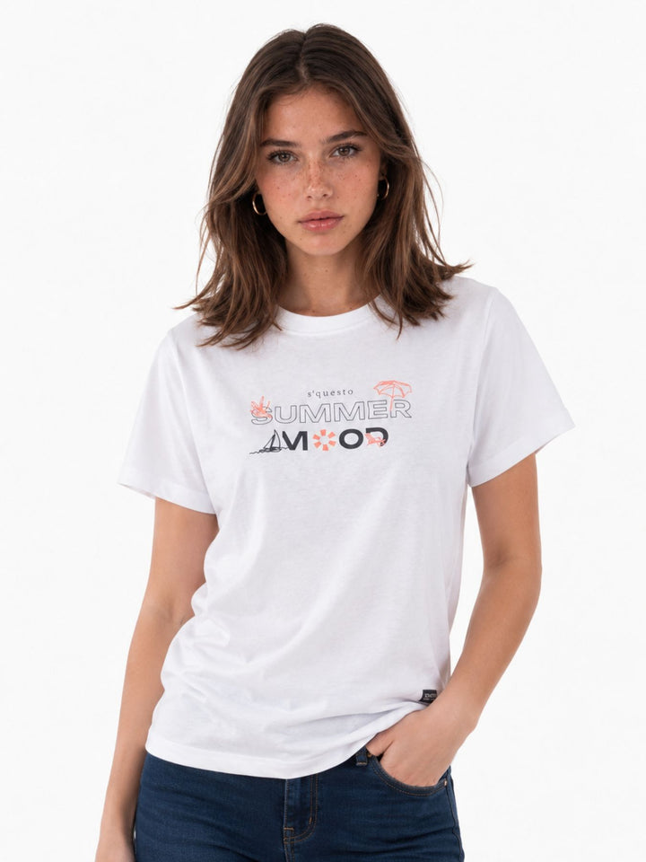 T-Shirt Damen Klassisch "Summer" Print