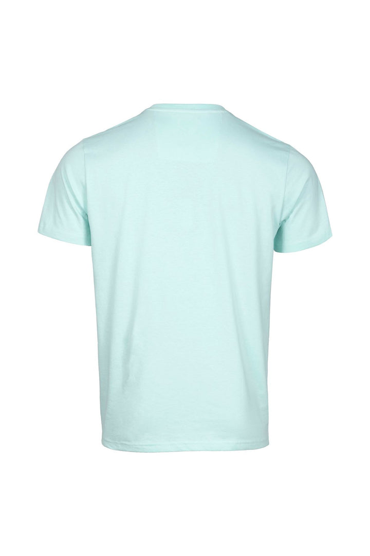T-Shirt Herren gummierter Frontdruck Farbakzente