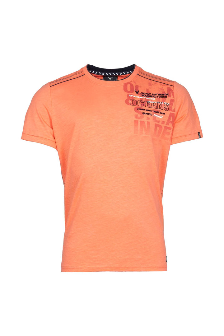 T-Shirt Herren Brustprint Schulterprint