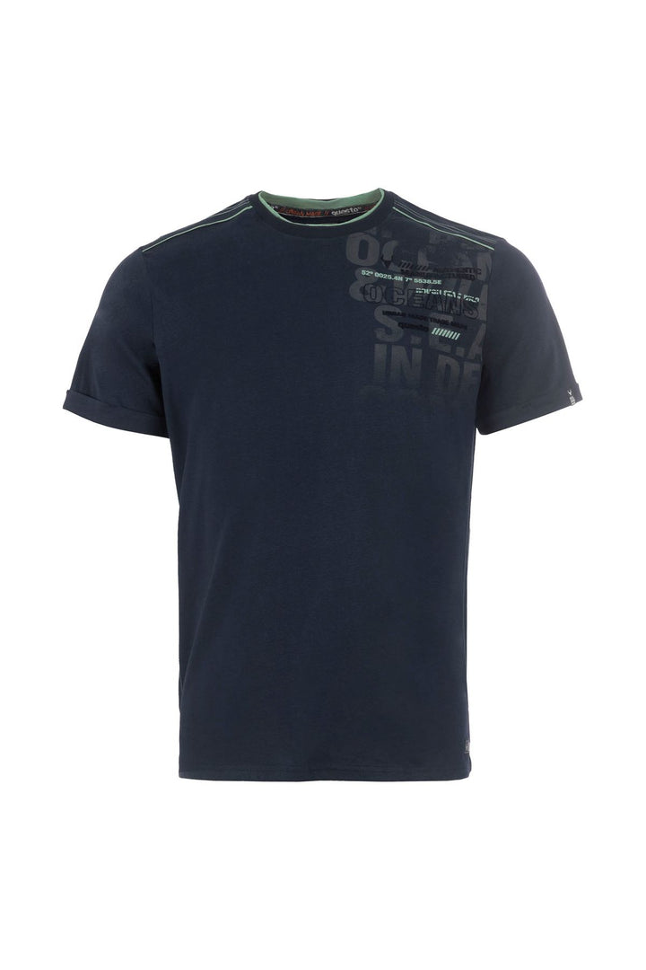 T-Shirt Herren Brustprint Schulterprint